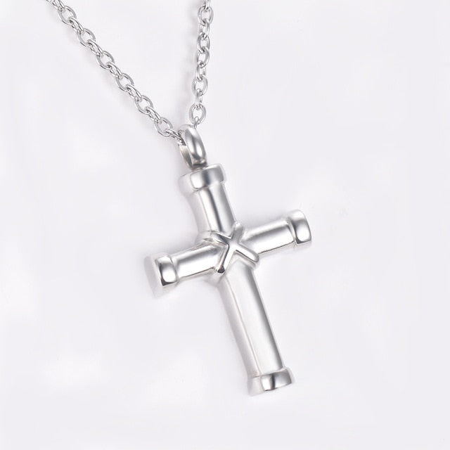 Classic Cross Cremation Necklace