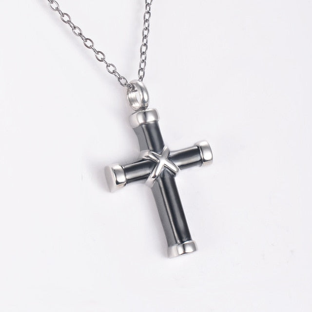 Classic Cross Cremation Necklace