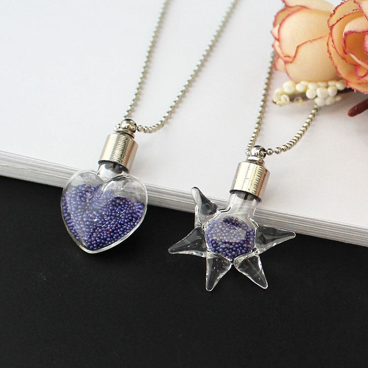 Glass Vial Pendant Cremation Necklaces