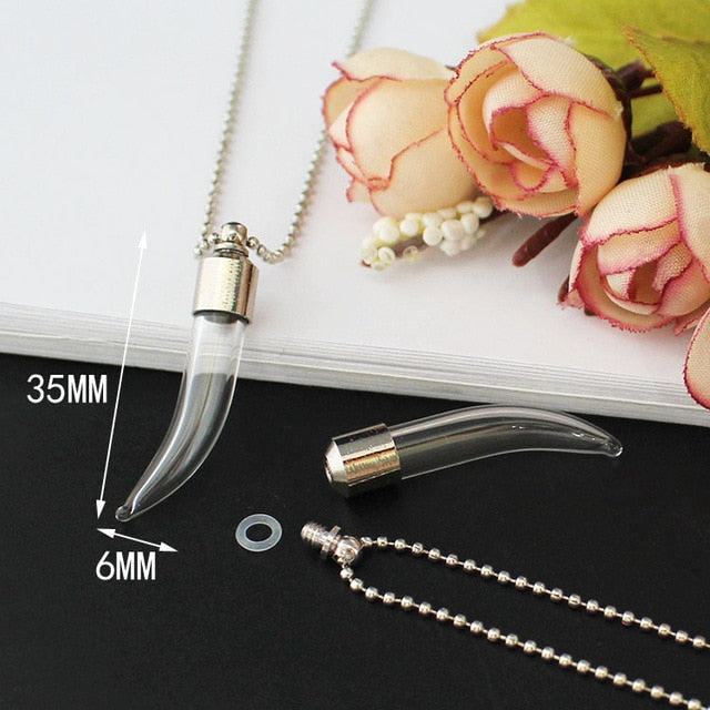 Glass Vial Pendant Cremation Necklaces