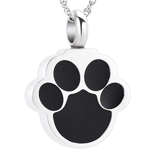 Pet Paw Cremation Pendant Necklace