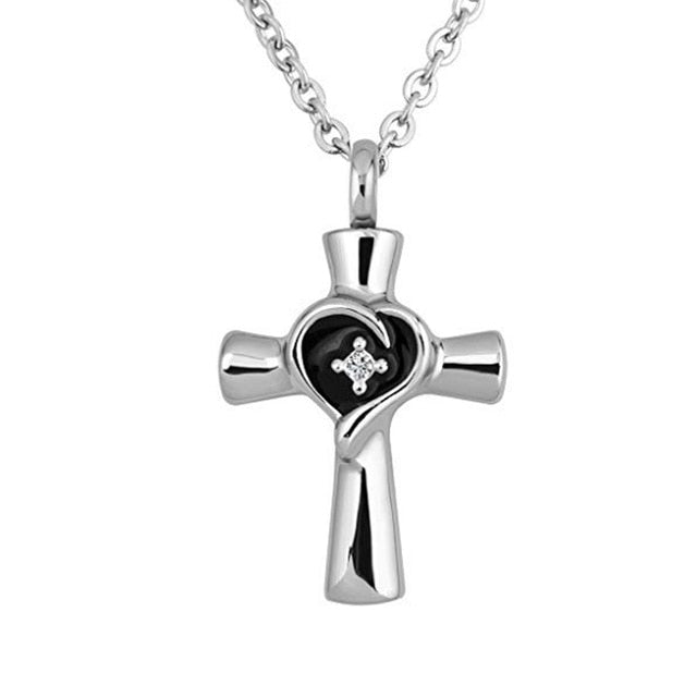 Cremation jewelry cross sale