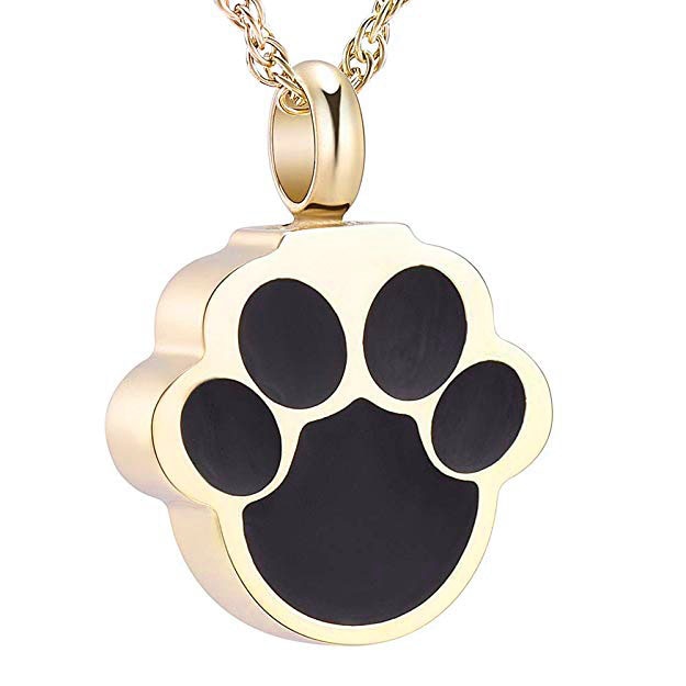Pet Paw Cremation Pendant Necklace