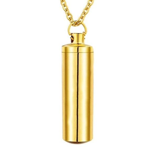 Stainless Steel Cylinder Ashes Pendant
