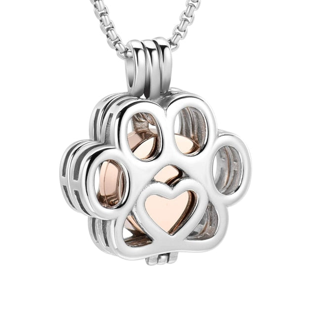 Paw Memorial Locket Necklace