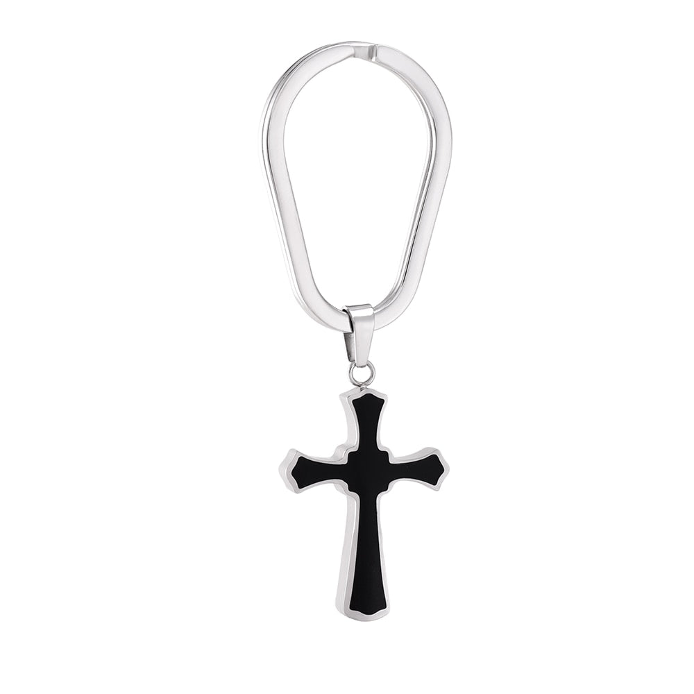 Black Cross Ashes Key Chain