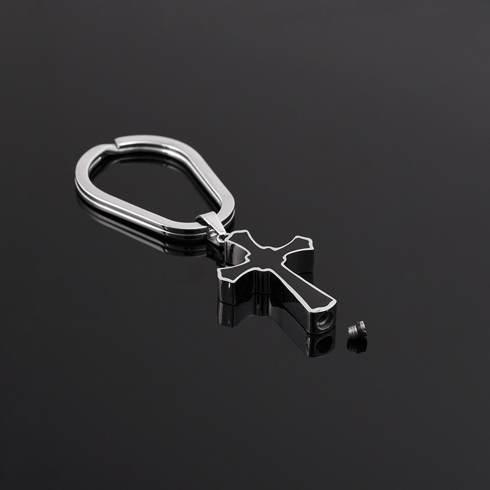 Black Cross Ashes Key Chain