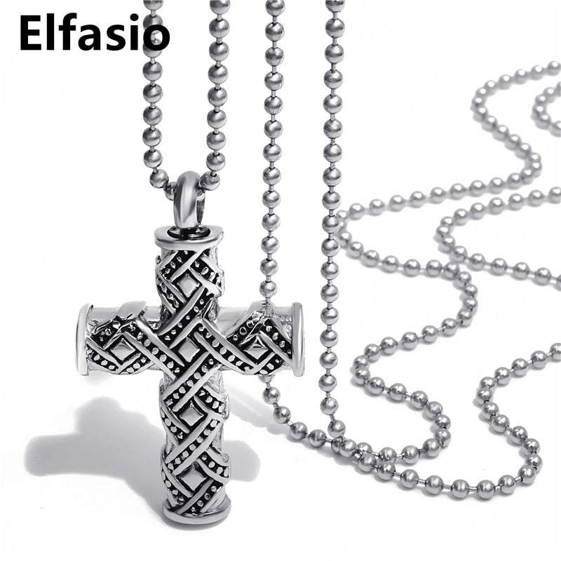 Celtic Style Cross Urn Necklace Remain Eternal