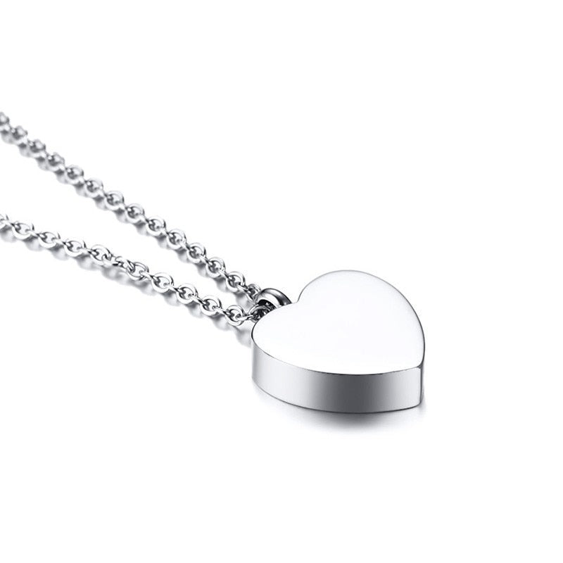Cute Cat Heart Pendant for Cremation Ashes